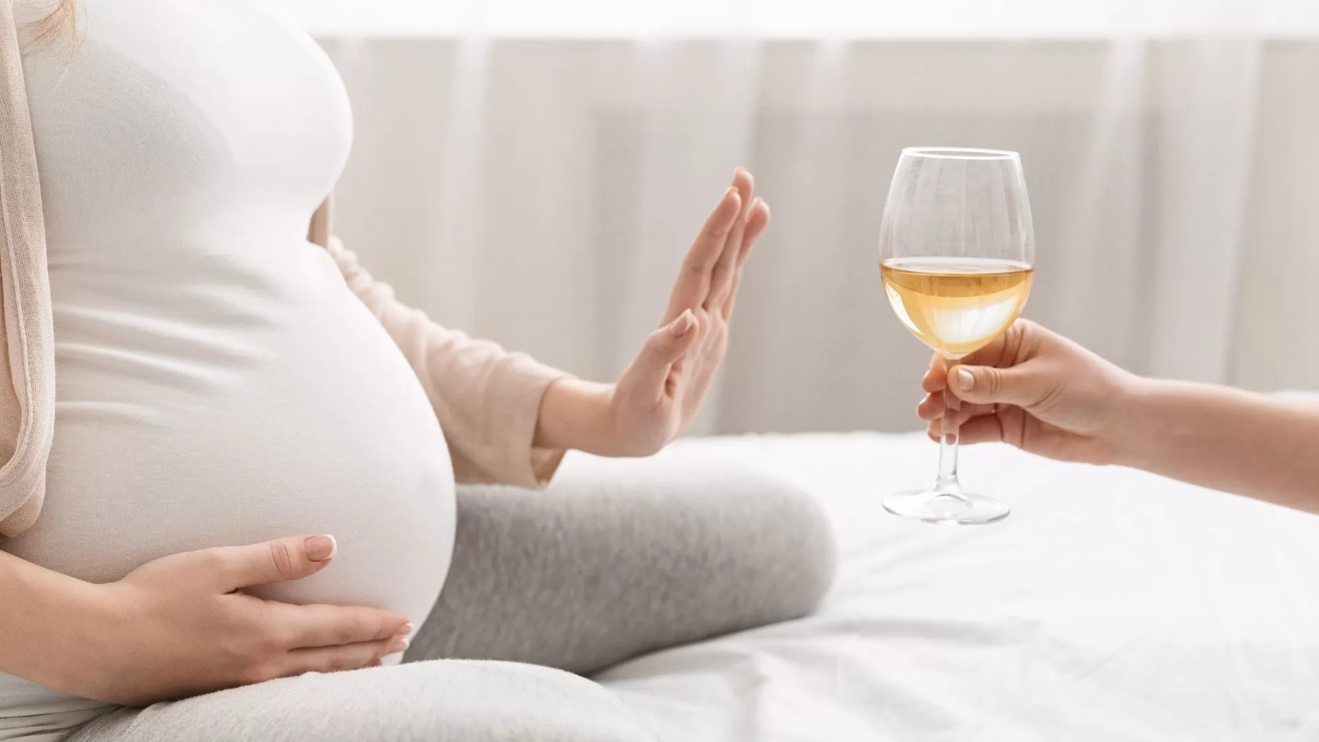 pregnant woman saying no to pregnancy